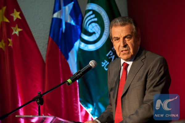 Former Chilean President Eduardo Frei Ruiz-Tagle speaks during the opening ceremony of the Regional Center of Confucius Institutes for Latin America, at the Confucius Institute of the Santo Tomas University, in Santiago, capital of Chile, May 12, 2014. (Photo: Xinhua/Jorge Villegas) Former Chilean President Eduardo Frei Ruiz-Tagle speaks during the opening ceremony of the Regional Center of Confucius Institutes for Latin America, at the Confucius Institute of the Santo Tomas University, in Santiago, capital of Chile, May 12, 2014. (Photo: Xinhua/Jorge Villegas)