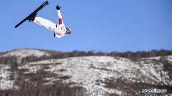 Jia Zongyang of China competes during the men's singles freestyle final match of FIS Men Ski Cross World Cup in Zhangjiakou, north China's Hebei Province, Dec. 16, 2017. Jia Zongyang claimed the title with 127.88. (Xinhua/Wang Haofei) Jia Zongyang of China competes during the men's singles freestyle final match of FIS Men Ski Cross World Cup in Zhangjiakou, north China's Hebei Province, Dec. 16, 2017. Jia Zongyang claimed the title with 127.88. (Xinhua/Wang Haofei)