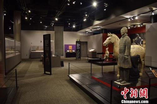 A terracotta warrior statue is seen in Philadelphia, the United States. (Photo/China News Service)