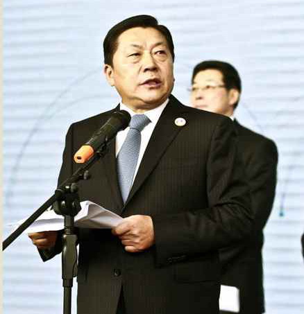 Lu Wei, minister of the Cyberspace Administration of China, delivers a speech at the opening ceremony of the