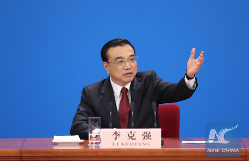 Chinese Premier Li Keqiang gives a press conference at the Great Hall of the People in Beijing, capital of China, March 16, 2016. (Xinhua/Xing Guangli) Chinese Premier Li Keqiang gives a press conference at the Great Hall of the People in Beijing, capital of China, March 16, 2016. (Xinhua/Xing Guangli)
