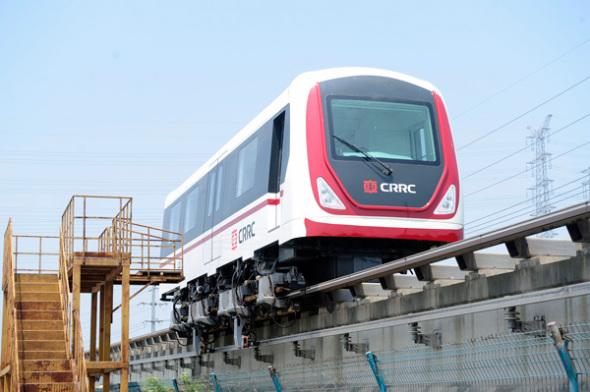 A new generation of Chinese medium-to-low-speed maglev trains can run at a maximum speed of 160 kph. (Photo provided to China Daily) A new generation of Chinese medium-to-low-speed maglev trains can run at a maximum speed of 160 kph. (Photo provided to China Daily)