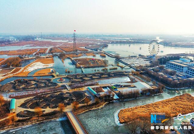 The aerial photo taken on Jan 1, 2018 shows a view of Baiyangdian, one of the largest freshwater wetlands in North China, in Anxin county, North China's Hebei province. (Photo/Xinhua) The aerial photo taken on Jan 1, 2018 shows a view of Baiyangdian, one of the largest freshwater wetlands in North China, in Anxin county, North China's Hebei province. (Photo/Xinhua)