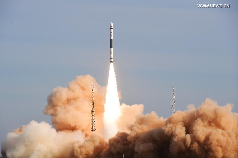 China launches commercial rocket mission Kuaizhou-1A(1/2)