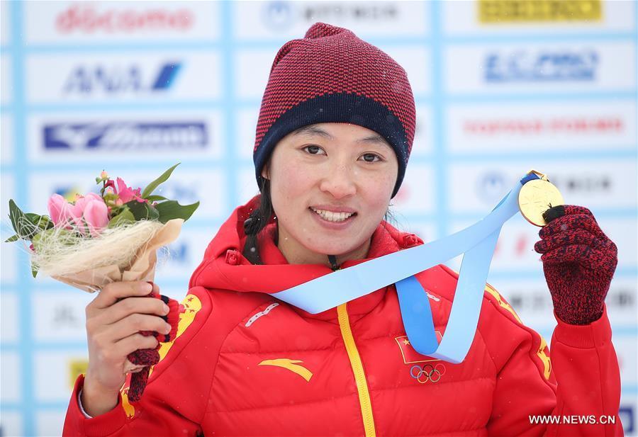 Man Dandan wins China's first gold at Asian Winter Games(1/2)