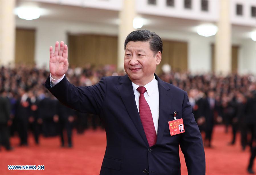 Xi meets congress delegates(1/4)