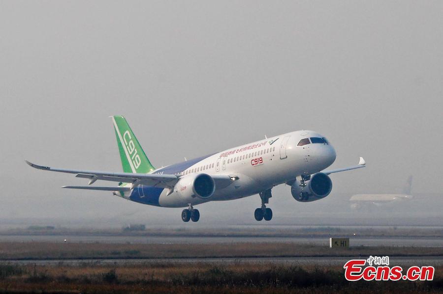 C919 jetliner undergoes final testing in Shanghai(1/9)