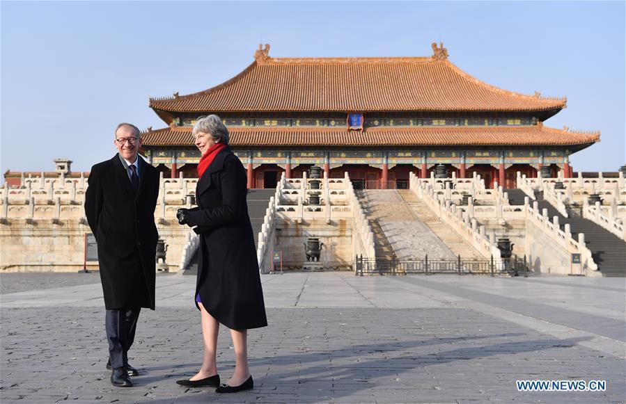 British PM Theresa May visits Palace Museum in Beijing(1/4)