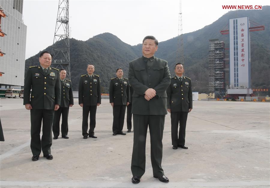 Xi visits BeiDou-3 launch site, extends festival greetings to all servicemen(1/3)