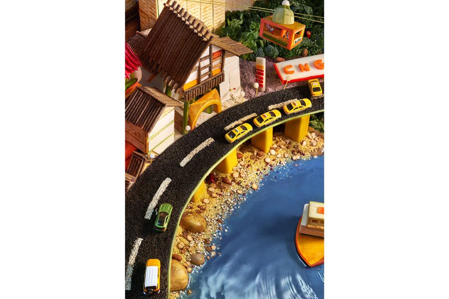 Delicious landmarks built with food(1/8)