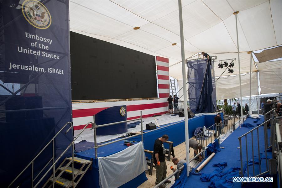 Israel prepares for inauguration of new U.S. embassy in Jerusalem(1/3)