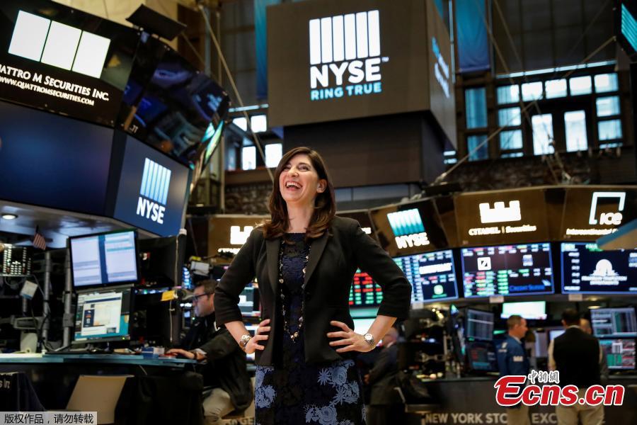 NYSE Chief Operating Officer Stacey Cunningham, who will be the New York Stock Exchange\'s (NYSE) first female president, poses on the floor of the NYSE in New York, U.S., May 22, 2018. For the first time in its 226-year history, the New York Stock Exchange has a woman president. Stacey Cunningham, who is currently the NYSE’s chief operating officer, will become the exchange’s 67th president as of Friday.(Photo/Agencies)