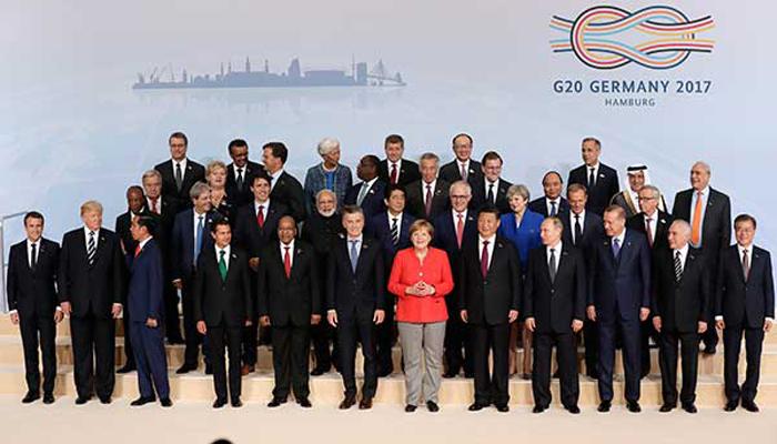 President Xi Jinping talks with German Chancellor Angela Merkel before the 12th Summit of the Group of 20 major economies in Hamburg, July 7, 2017. [Photo/Xinhua]

Coordination and cooperation between the two countries in international and regional affairs have become closer.


Chinese and German leaders regularly discuss expanding cooperation during multilateral diplomatic activities, particularly within the G20, highlighting efforts to build greater consensus on both sides.