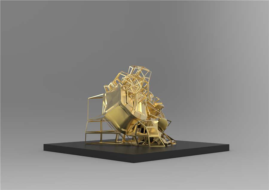 And an exhibition underway at Tsinghua University in Beijing shows young artists\' efforts to enrich human\'s complicated, sensitive spiritual world. (Photo provided to chinadaily.com.cn)