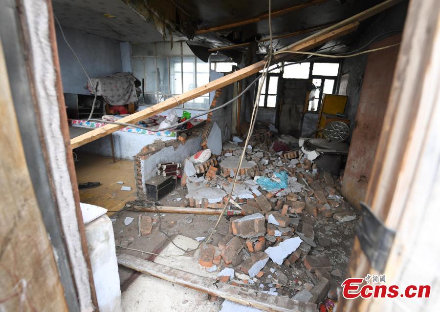 An earthquake with a magnitude of 5.7 rocked Ningjiang District, Songyuan City of Northeast China\'s Jilin Province at 1:50 a.m. Monday Beijing time, according to the China Earthquake Networks Center (CENC). (Photo: China News Service/Zhang Yao)