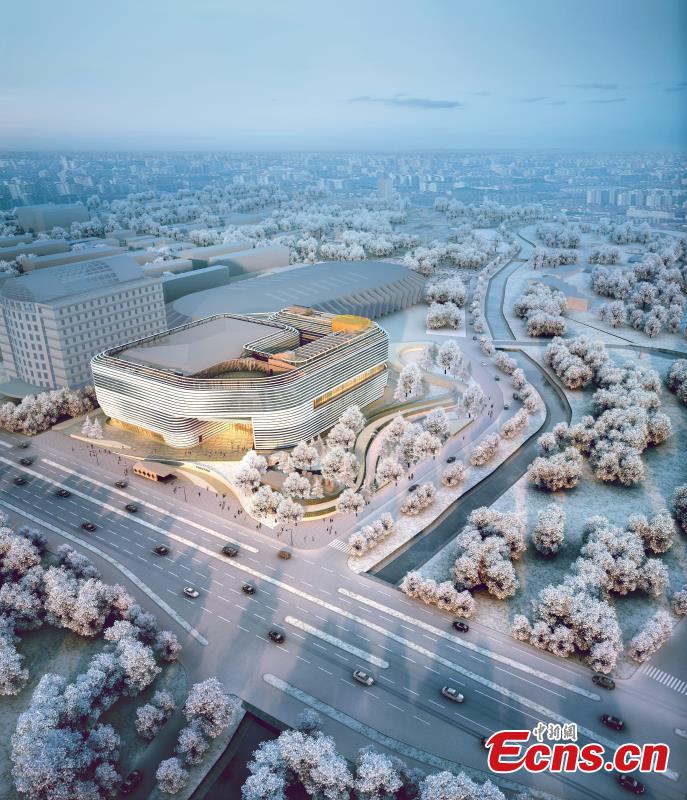 An artist rendering of the National Winter Games Training Stadium. Beijing released the construction plan for Winter Olympics venues and facilities on Thursday. (Photo provided to China News Service.)