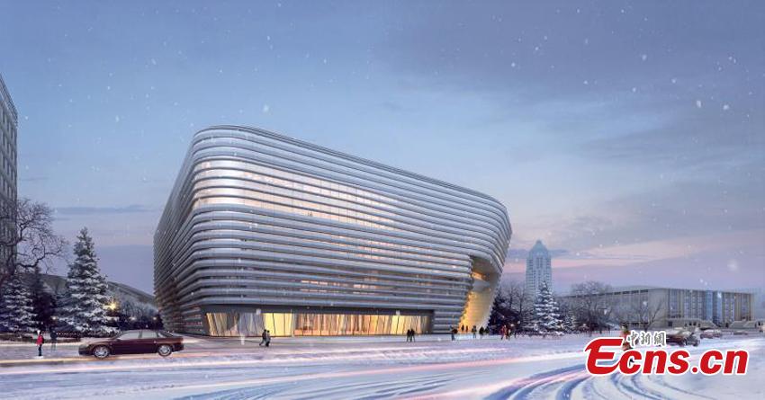 An artist rendering of the National Winter Games Training Stadium. Beijing released the construction plan for Winter Olympics venues and facilities on Thursday. (Photo provided to China News Service.)