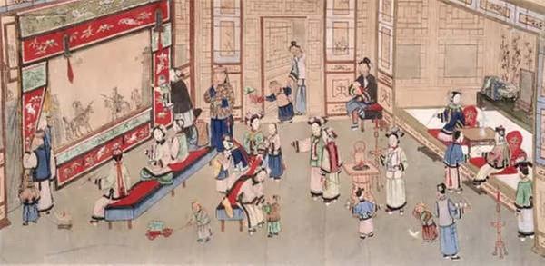The painting from the Qing Dynasty depicts people watching a shadow play indoors. (Photo/Collected by the Capital Museum)
Watching shadow plays
The closest thing to watching a film or television for entertainment during ancient times was going to see a shadow play. Folk artists manipulate puppets behind the screen, narrating stories and accompanied by music. During the Qing Dynasty, shadow play art reached its peak, and was staged for each major occasion.
Shadow play was listed as a national intangible cultural heritage in 2006, and was added to the UNESCO intangible cultural heritage list in 2011.