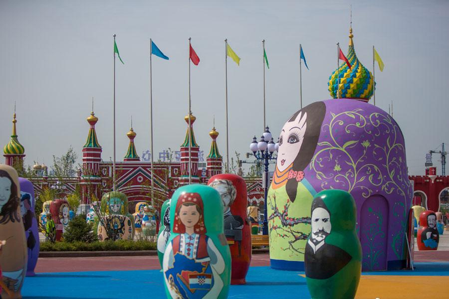 The Matryoshka Piazza in Manchuria, North China\'s Inner Mongolia autonomous region, June 5, 2018. (Photo provided to chinadaily.com.cn)
