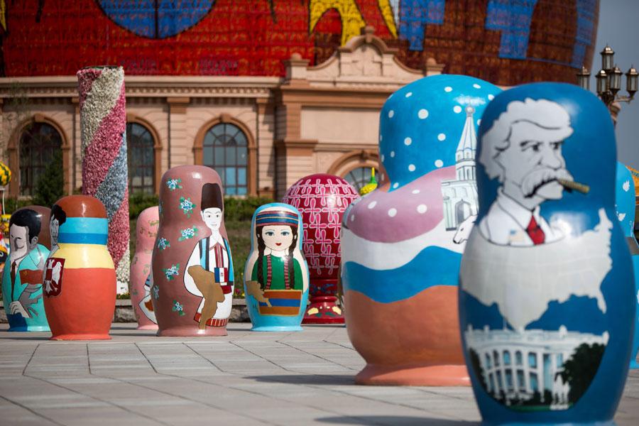 The Matryoshka Piazza in Manchuria, North China\'s Inner Mongolia autonomous region, June 5, 2018. (Photo provided to chinadaily.com.cn)