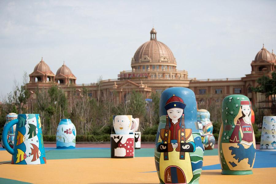 The Matryoshka Piazza in Manchuria, North China\'s Inner Mongolia autonomous region, June 5, 2018. (Photo provided to chinadaily.com.cn)