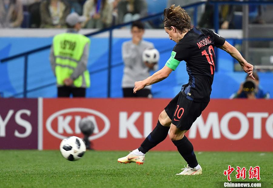 A match between Argentina and Croatia in a Group D match of the World Cup in Nizhny Novgorod, Russia, June 21, 2018. Croatia won 3-0. (Photo: China News Service/Mao Jianjun)