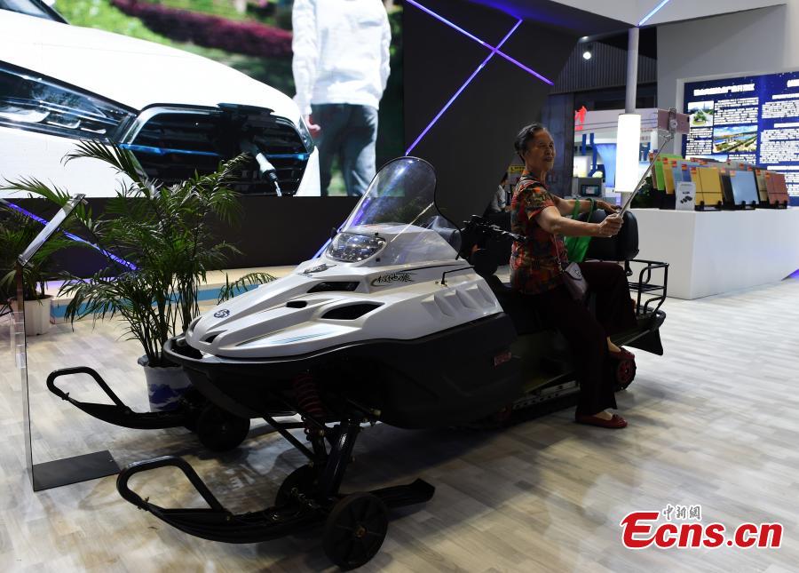 A vehicle on display at the 9th International Military and Civilian Dual-use Technology Exhibition in Chongqing, June 21, 2018. (Photo: China News Service/Zhou Yi)