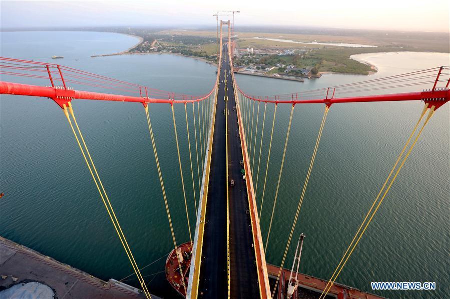 Aerial photo taken on May 10, 2018 shows the Chinese-built Maputo Bridge in Maputo, Mozambique. In the past five years, China and African nations have deepened political mutual trust, mutual assistance in development and mutual learning in visions, and made concerted efforts in building the Belt and Road and a closer China-Africa community with a shared future. (Photo/Xinhua)
