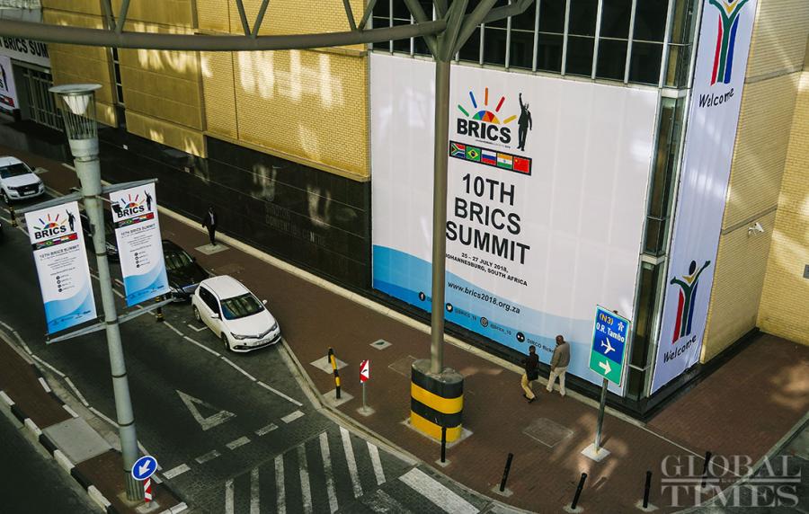 The venue for the upcoming 10th BRICS summit in Johannesburg, which is to be held from July 25 to July 27, is being heavily guarded as workers make final preparations in advance of the arrival of leaders from Brazil, Russia, India, China and South Africa. (Photos: Li Hao/GT)