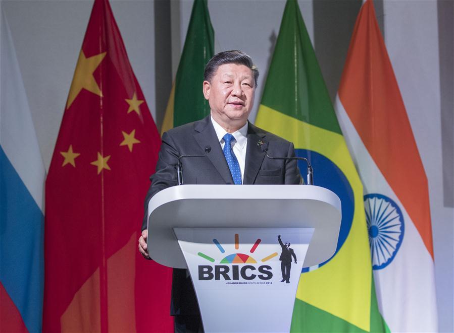 Chinese President Xi Jinping delivers a speech titled \