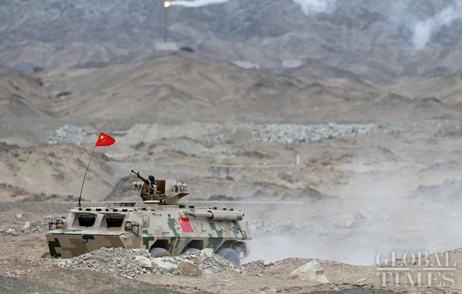 The Chinese Air defense force detachment has secured a leading position over its competitors from Belarus, Egypt, Pakistan,Russia, Uzbekistan and Venezuela in the “clear sky for air defense missile operators” segment of the International Army Games 2018 in Korla, Northwest China\'s Xinjiang Uyghur Autonomous Region on Tuesday. (Photos: Cui Meng/GT)