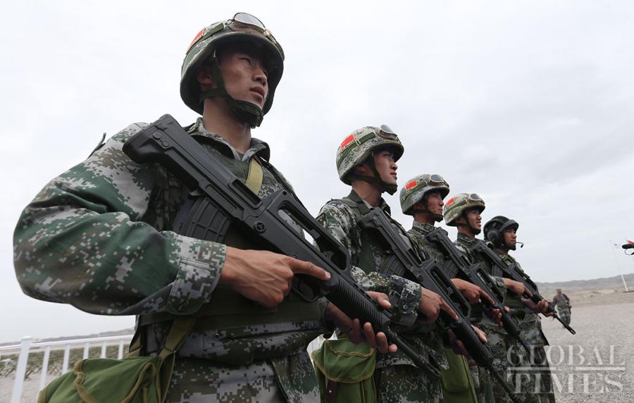 The Chinese Air defense force detachment has secured a leading position over its competitors from Belarus, Egypt, Pakistan,Russia, Uzbekistan and Venezuela in the “clear sky for air defense missile operators” segment of the International Army Games 2018 in Korla, Northwest China\'s Xinjiang Uyghur Autonomous Region on Tuesday. (Photos: Cui Meng/GT)