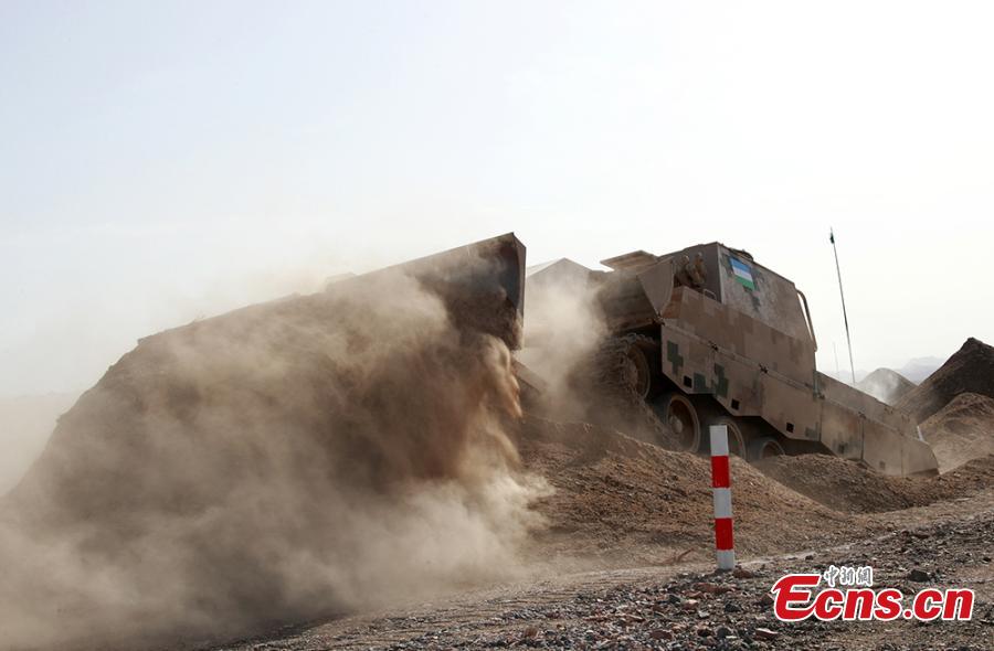 A foreign military vehicle in the \