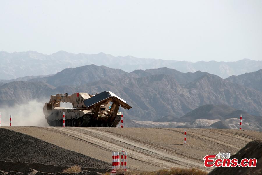 A Chinese military vehicle in the \