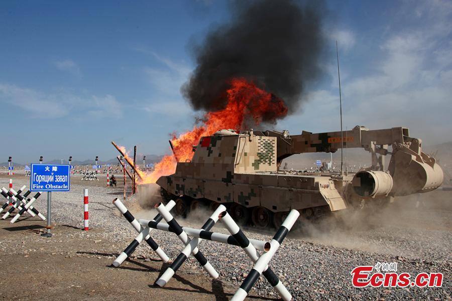 A Chinese military vehicle in the \