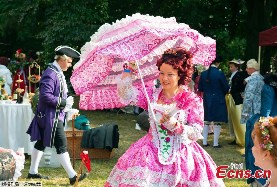 Participants wear historical costumes at the 18th Baroque Festival at Friedenstein Castle in Gotha, Germany, Aug. 25, 2018. (Photo/Agencies)