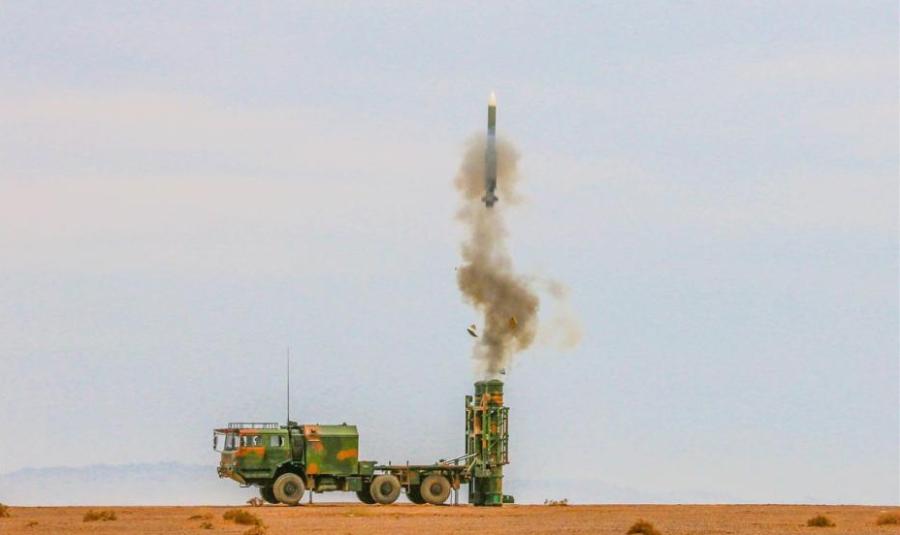 China\'s military conducted an air defense drill on Tuesday, August 28, 2018. The drill was the first public appearance of some of these anti-aircraft weapons. (Photo/81.cn)