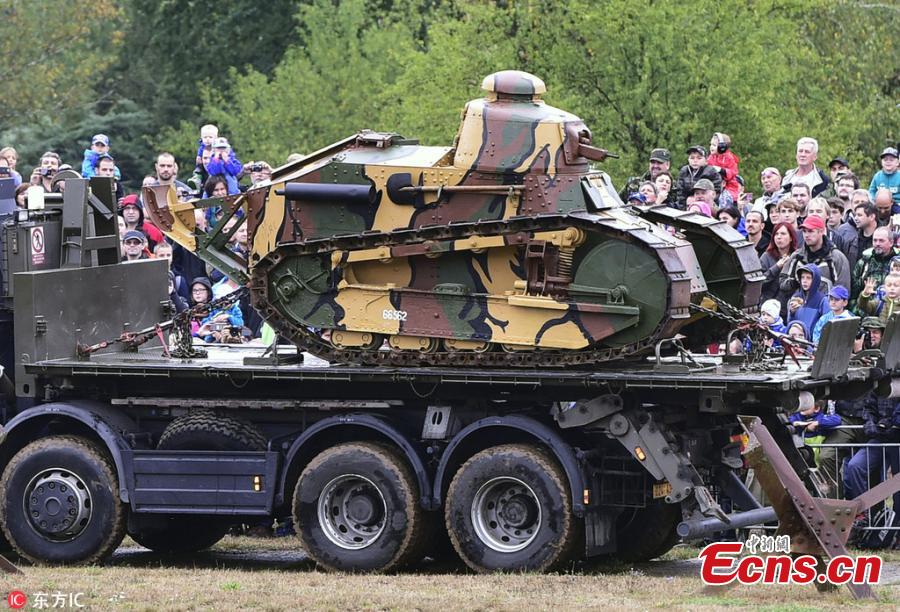 A Renault FT-17 historical light tank is seen during the Tank Day 2018 in Lesany, Czech Republic, on Sept. 1, 2018. (Photo/Agencies)