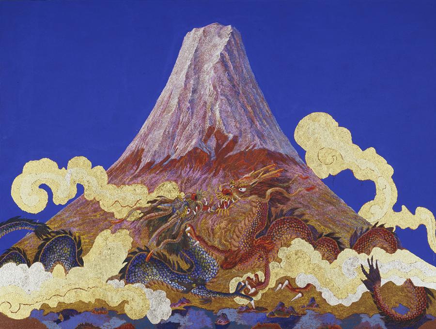 Blue Sky, Mount. Fuji, and Flying Dragons, 2010. (Photo provided to China Daily)