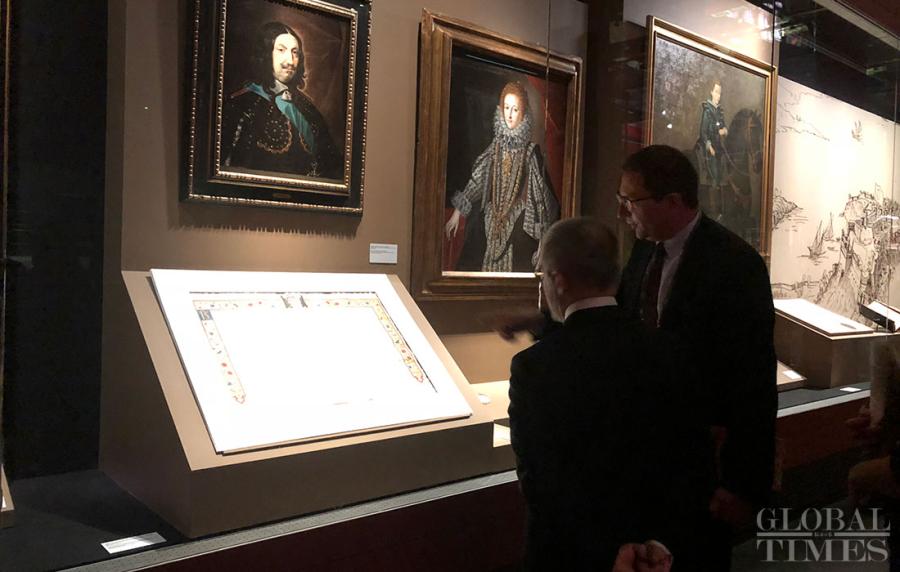 Opening ceremony for exhibition Prince and Princess of Monaco - A European Dynasty kicks off at the Meridien Gate of the Palace Museum, Beijing on Thursday. The exhibition opens to the public on Friday. (Photos: Luo Yunzhou/GT)