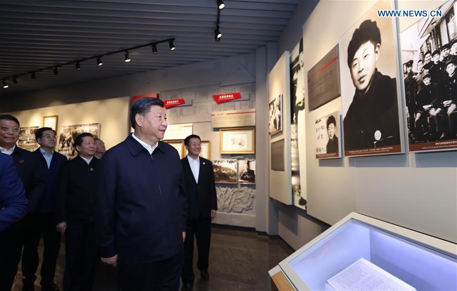 Chinese President Xi Jinping, also general secretary of the Communist Party of China (CPC) Central Committee and chairman of the Central Military Commission, visits Lei Feng Memorial Hall in Fushun, northeast China\'s Liaoning Province, Sept. 28, 2018. (Xinhua/Ju Peng)
