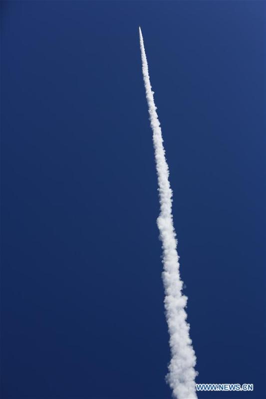China launches its Centispace-1-s1 satellite on a Kuaizhou-1A rocket from Jiuquan Satellite Launch Center in northwest China, at 12:13 p.m. Sept. 29, 2018. (Xinhua/Yang Xiaobo)