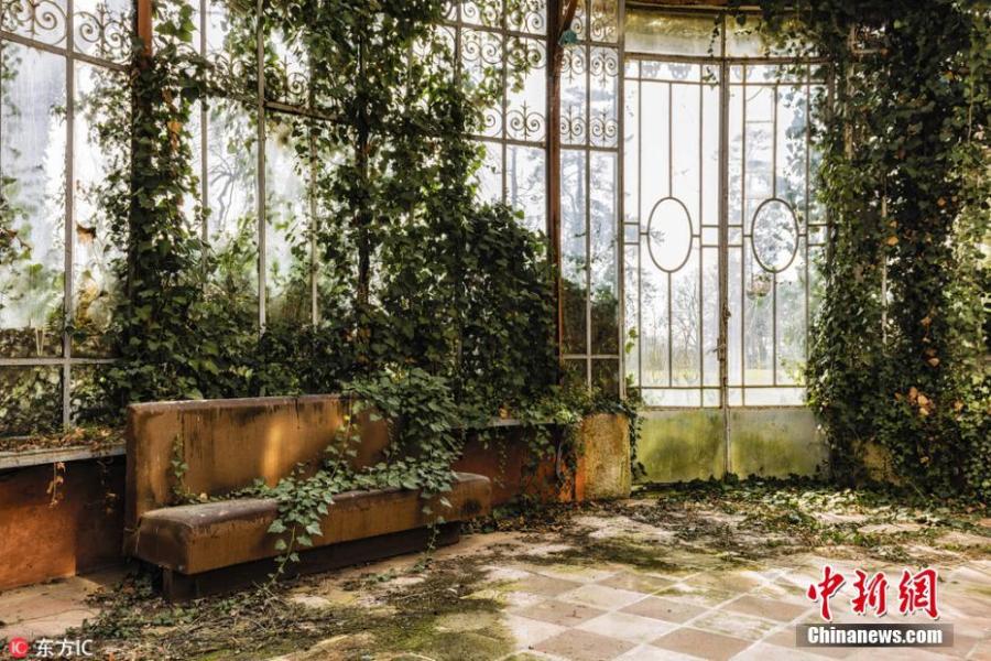 Photographer James Kerwin has spent his free time rediscovering forgotten buildings in the backlands of France, Italy and eastern Europe. Kerwin is part of a group of urban explorers who document abandoned structures, casting these dilapidated relics in a new light. These images of green-filled spaces show the inherent beauty of nature and its power to reclaim these man-made structures. (Photo/IC)