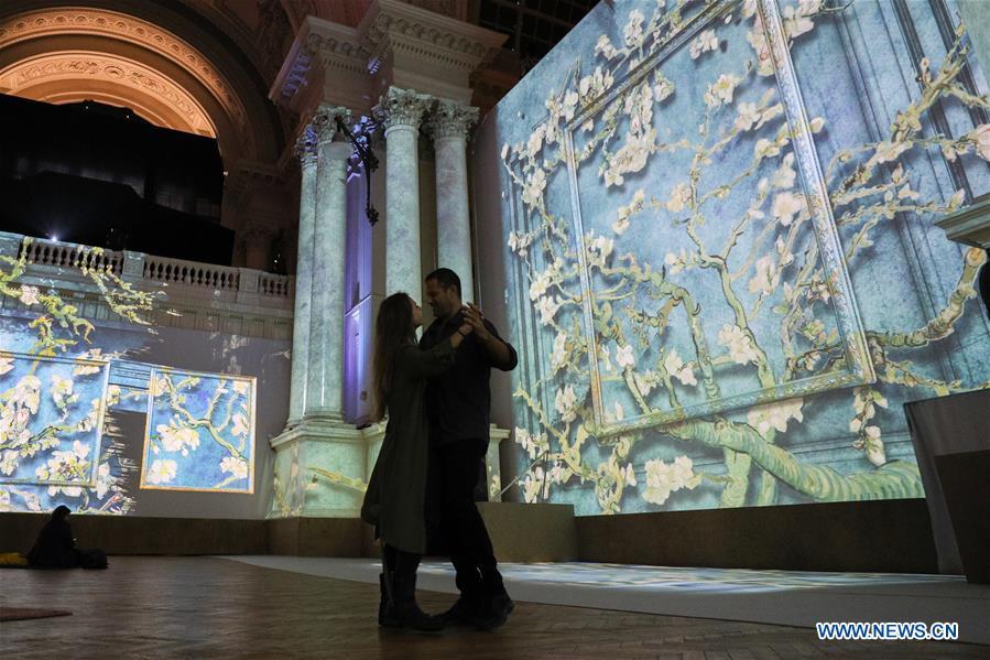 Visitors dance at the \