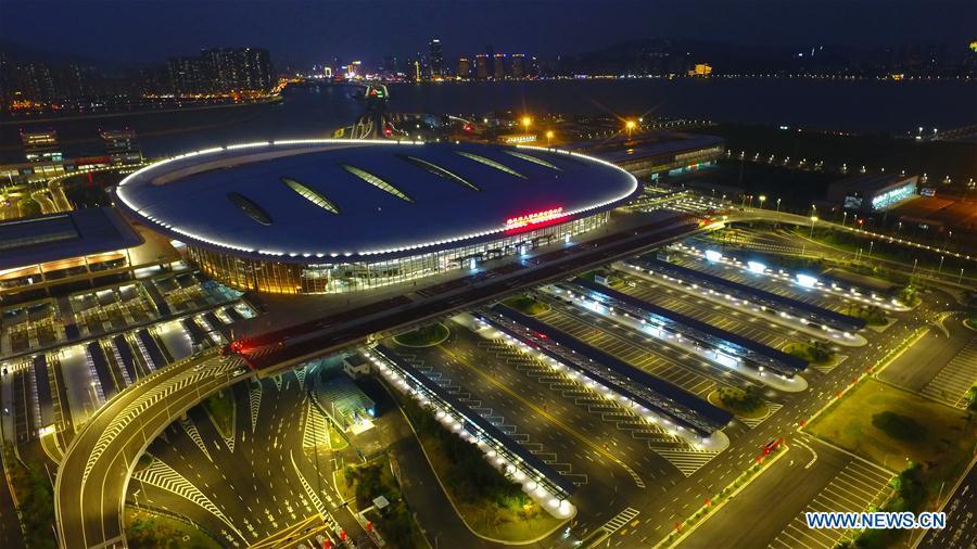 Photo taken on Oct. 20, 2018 shows the Zhuhai Port of the Hong Kong-Zhuhai-Macao Bridge. (Xinhua/Liang Xu)