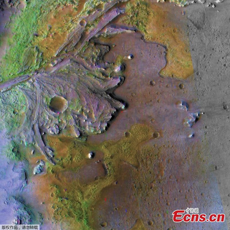 NASA has chosen Jezero Crater as the landing site for its upcoming Mars 2020 rover mission after a five year search, during which every available detail of more than 60 candidate locations on the Red Planet was scrutinized and debated by the mission team and the planetary science community. The rover mission is scheduled to launch in July 2020 as NASA’s next step in exploration of the Red Planet. It will not only seek signs of ancient habitable conditions-and past microbial life-but the rover also will collect rock and soil samples and store them in a cache on the planet\'s surface. NASA and ESA (European Space Agency) are studying future mission concepts to retrieve the samples and return them to Earth, so this landing site sets the stage for the next decade of Mars exploration. (Photo/Agencies)