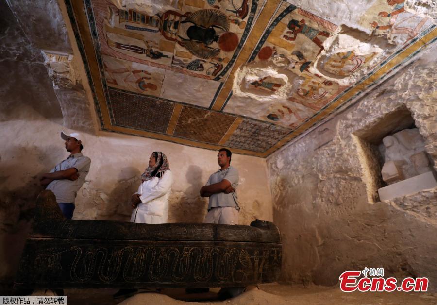 A view inside the newly discovered tomb at al-Assassif Necropolis in Luxor, Egypt November 24, 2018. (Photo/VCG)