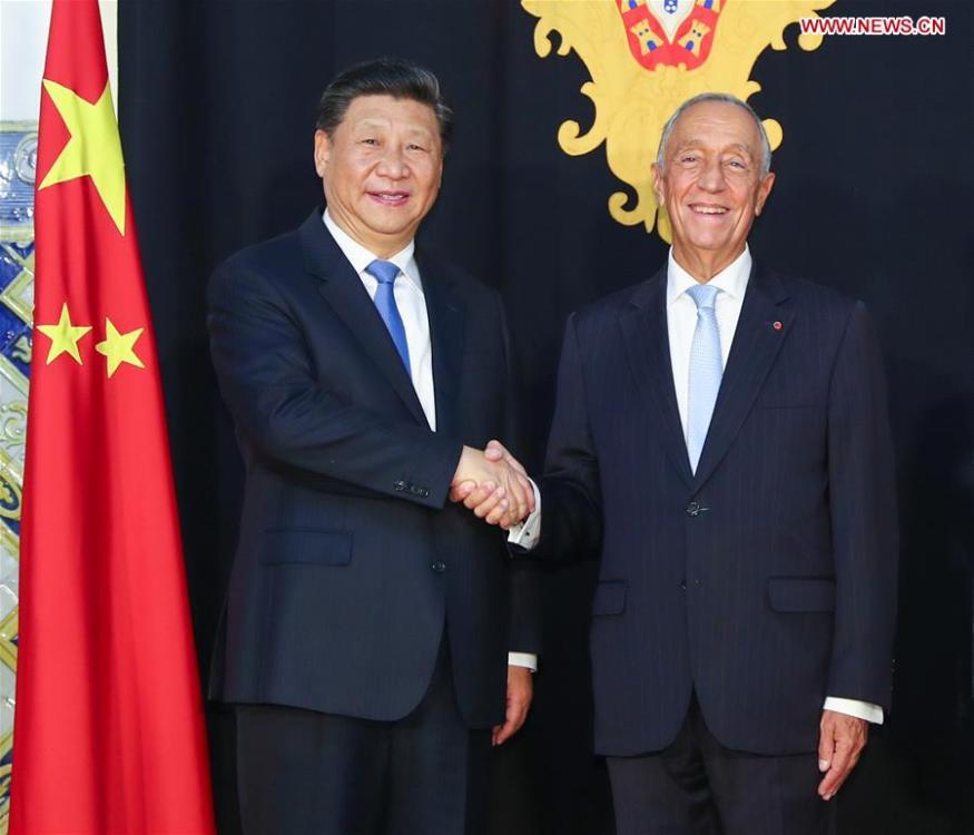 Chinese President Xi Jinping (L) shakes hands with Portuguese President Marcelo Rebelo de Sousa in Lisbon, Portugal, Dec. 4, 2018. President Xi Jinping held talks with President Marcelo Rebelo de Sousa on Tuesday. (Xinhua/Xie Huanchi)
President Xi Jinping will pay a state visit to Portugal from Dec. 4 to 5. This is the first such trip to the country by a Chinese president in eight years.
Xi will hold talks with his Portuguese counterpart, Marcelo Rebelo de Sousa, meet with President of the Parliament Eduardo Ferro Rodrigues and Prime Minister Antonio Costa.
Let\'s take a look at some of the highlights of diplomatic relations, pragmatic cooperation and people-to-people exchanges between the two countries.
Political ties
February 8, 1979
China and Portugal established diplomatic relations.
April 1987
The two countries reached an agreement on resolving the issue of Macao after equal consultations, and issued a joint declaration on the return of Macao to Chinese sovereignty.
Dec. 1999
The two countries realized the smooth handover of Macao from Portugal to China via negotiation.
2005
China and Portugal established a comprehensive strategic partnership.
May 2014
Then-Portuguese president Anibal Cavaco Silva visited China from May 12 to 18, 2014.