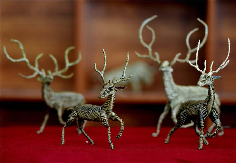 Some deer made my Han Liuye.  (Photo provided to chinadaily.com.cn)