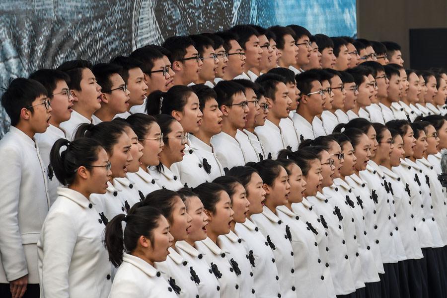The State ceremony for the National Memorial Day for Nanjing Massacre Victims is held at the memorial hall for the massacre victims in Nanjing, Jiangsu province, Dec 13, 2018. [Photo/Xinhua]